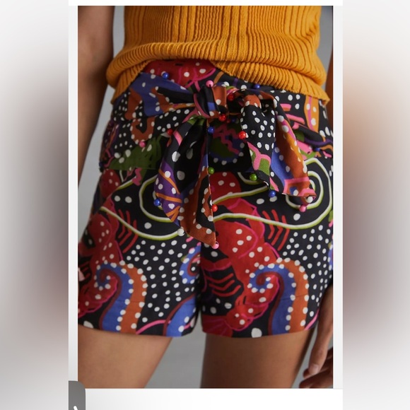 RARE NWT FARM Rio Under the sea front knot shorts - Picture 4 of 14